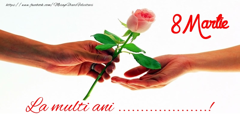 Felicitari personalizate de 8 Martie - Un trandafir de Ziua femeii pentru ...: La multi ani!