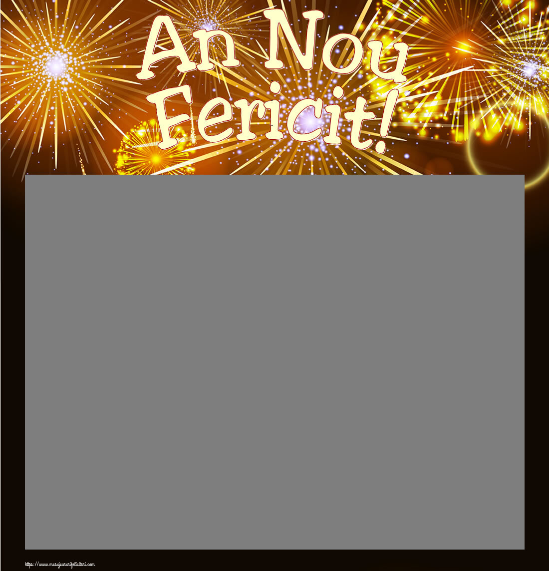 Felicitari personalizate de Anul Nou - ⭐⭐⭐ Steluțe & Confetti & 1 Poza & Ramă Foto | An Nou Fericit! - Rama foto de Anul Nou