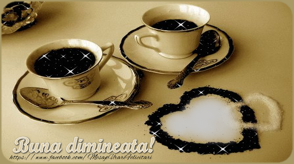 Felicitari personalizate de buna dimineata - ☕❤️❤️❤️ Cafea & Inimioare & 1 Poza & Ramă Foto | Buna dimineata!