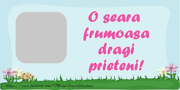 Felicitari personalizate de buna seara - O seara frumoasa dragi prieteni!