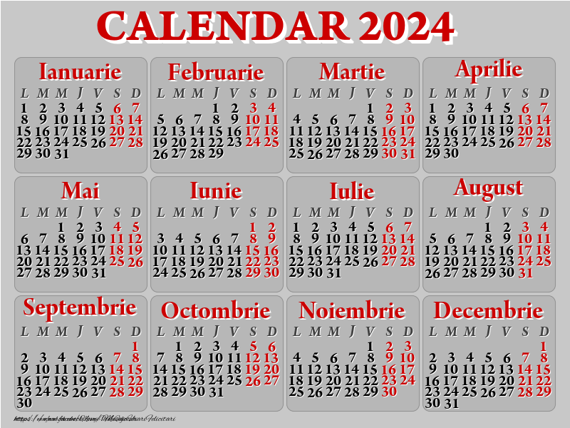 Felicitari personalizate cu calendare - Calendar 2024 - 800x600 -  Model 0070