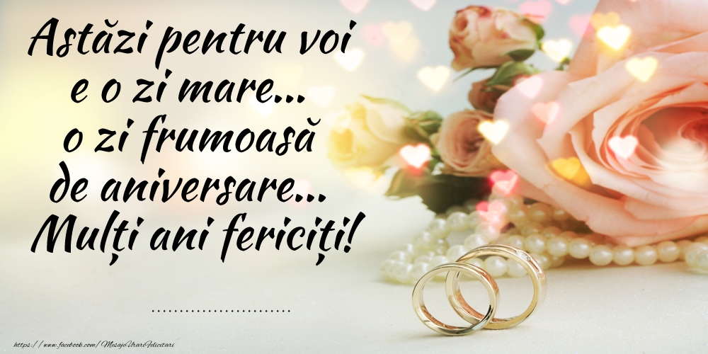 Felicitari personalizate de Casatorie - De aniversare... Multi ani fericiti! - ...