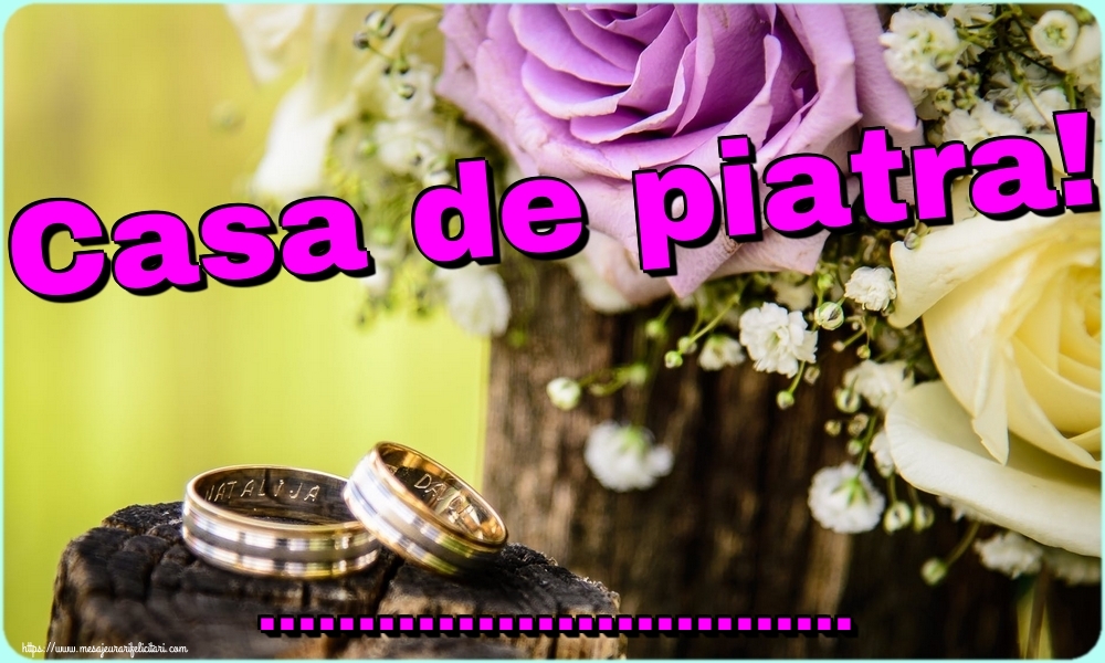 Felicitari personalizate de Casatorie - Casa de piatra! ...
