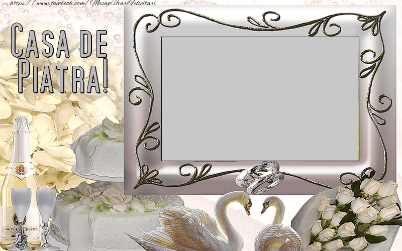 Felicitari personalizate de Casatorie - Casa de piatra!
