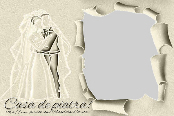 Felicitari personalizate de Casatorie - Casa de piatra!