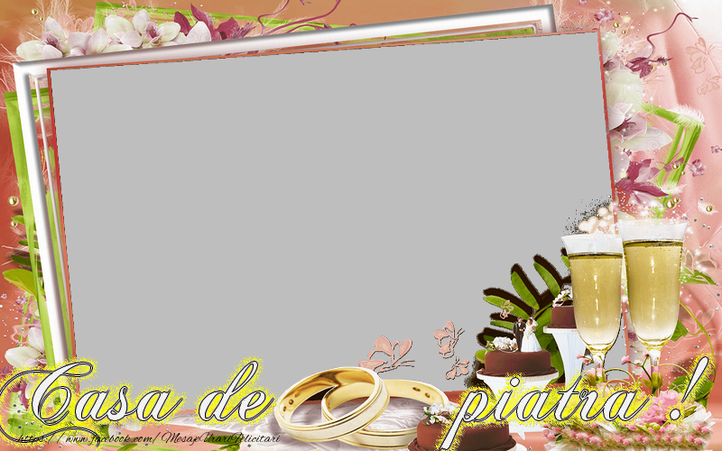 Felicitari personalizate de Casatorie - Casa de piatra!