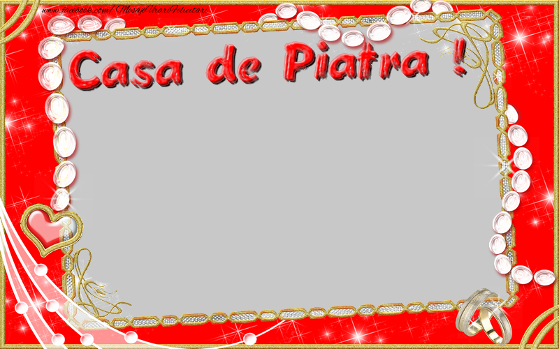 Felicitari personalizate de Casatorie - Casa de piatra!