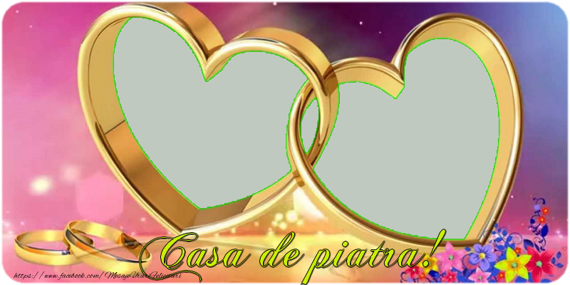 Felicitari personalizate de Casatorie - Casa de piatra!