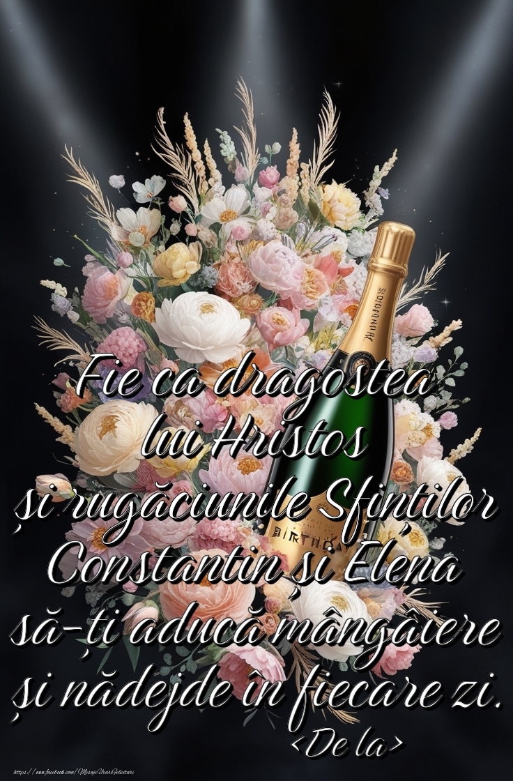 Felicitari personalizate de Sfintii Constantin si Elena - Urare personalizata pentru sărbătoriții de Sfintii Constantin si Elena
