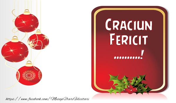 Felicitari personalizate de Craciun - Craciun Fericit ...!