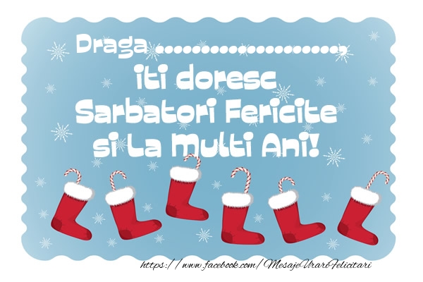 Felicitari personalizate de Craciun - Drago ...,  iti doresc Sarbatori Fericite si La Multi Ani!