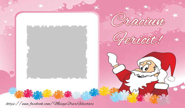 Felicitari personalizate de Craciun - O felicitare frumoasa cu poza ta de profile si Mos Craciun!