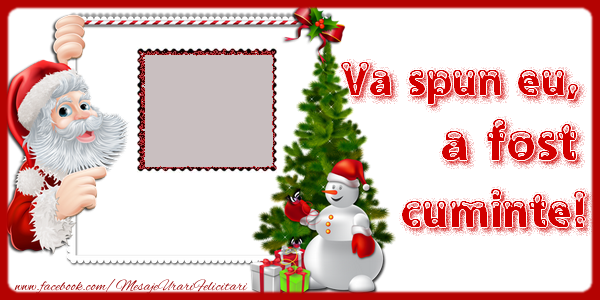 Felicitari personalizate de Craciun - Va spun eu, a fost cuminte!!!