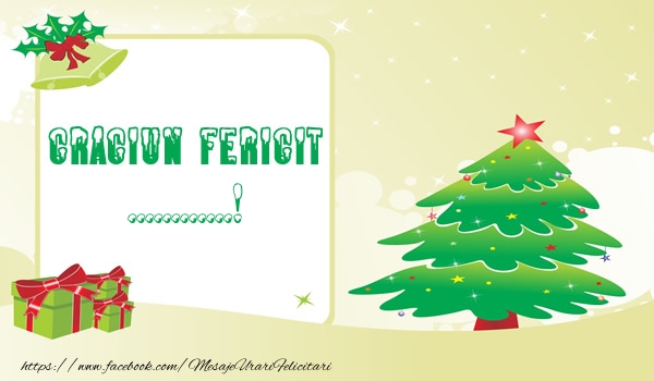 Felicitari personalizate de Craciun - Craciun Fericit ...!