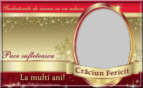 Felicitari personalizate de Craciun - Sarbatorile de iarna sa va aduca pace sufleteasca!