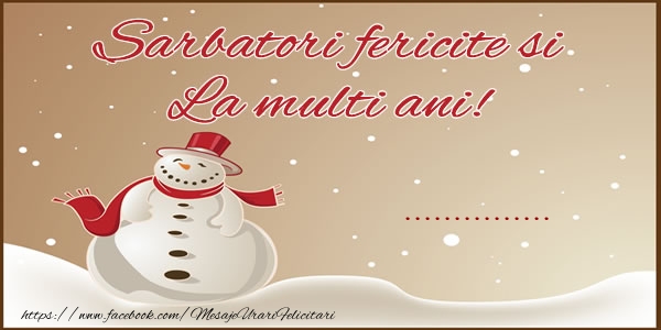 Felicitari personalizate de Craciun - Sarbatori Fericite si La Multi Ani! ...