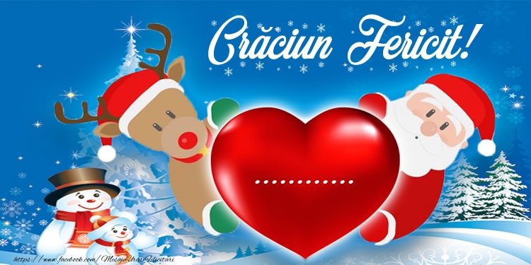 Felicitari personalizate de Craciun - Mos Craciun & Reni | Craciun Fericit! ...