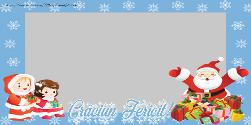 Felicitari personalizate de Craciun - Mos Craciun & 1 Poza & Ramă Foto | Crăciun Fericit!