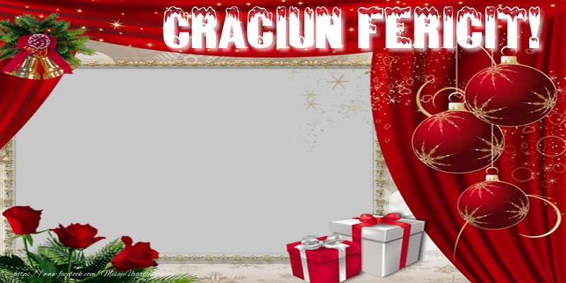 Felicitari personalizate de Craciun - Globuri & 1 Poza & Ramă Foto | Crăciun Fericit!