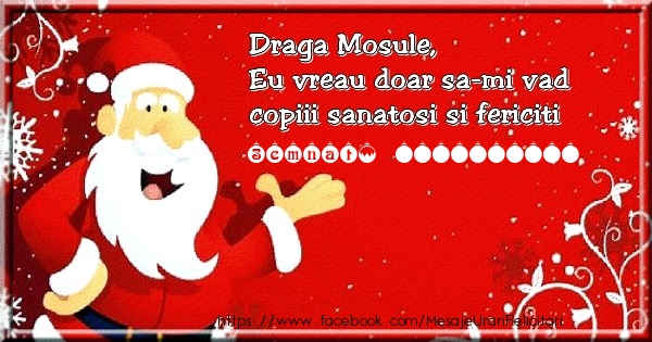 Felicitari personalizate de Craciun - Scrisoare To