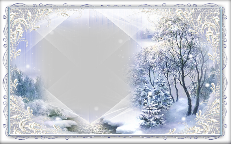 Felicitari personalizate de Craciun - Peisaj de iarna