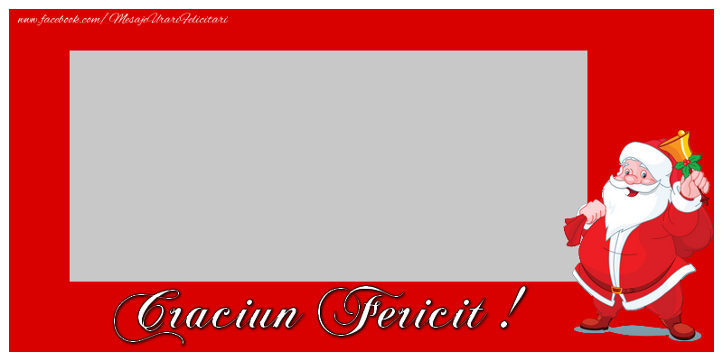 Felicitari personalizate de Craciun - Mos Craciun & 1 Poza & Ramă Foto | Craciun Fericit!