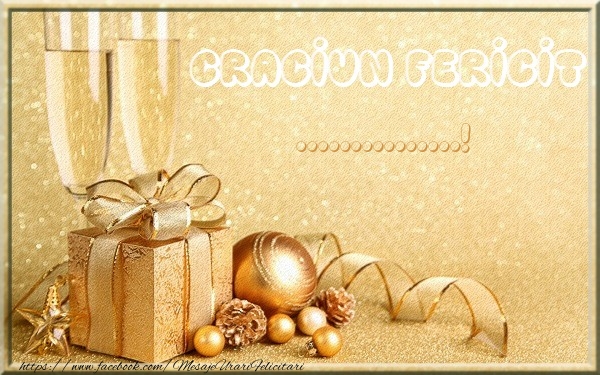 Felicitari personalizate de Craciun - Pahare de șampanie, cadouri și globuri - Craciun Fericit ...