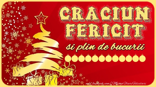Felicitari personalizate de Craciun - Craciun Fericit si plin de bucurii ...