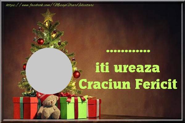 Felicitari personalizate de Craciun - Brazi & 1 Poza & Ramă Foto | ... iti ureaza Craciun Fericit