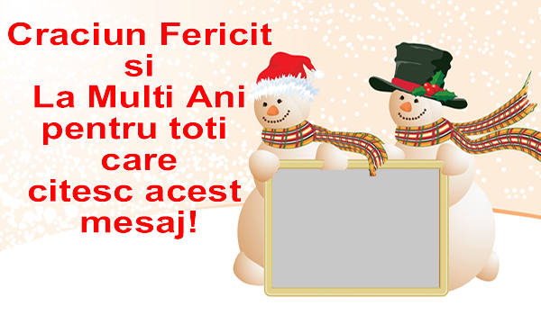 Felicitari personalizate de Craciun - Sarbatorile Craciunului si Anului Nou sa va aduca tot ce-i mai bun pe lume, multa iubire, fericire si prosperitate.