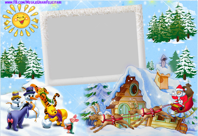 Felicitari personalizate de Craciun - Peisaj de iarna