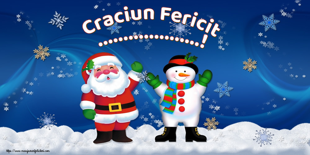 Felicitari personalizate de Craciun - ⛄ Mos Craciun & Om De Zapada | Craciun Fericit ...!