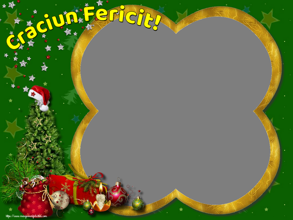 Felicitari personalizate de Craciun - Craciun Fericit! - Rama foto de Craciun