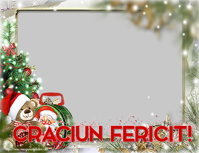 Felicitari personalizate de Craciun - Craciun Fericit! - Rama foto de Craciun
