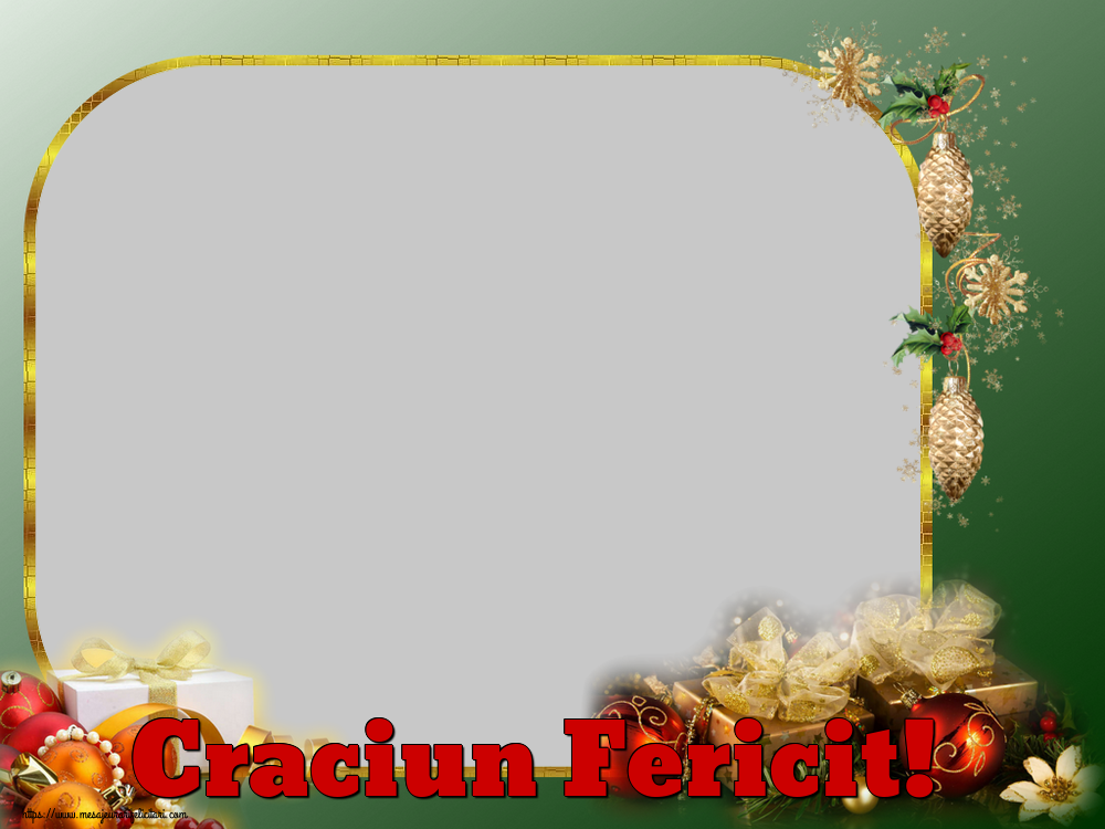 Felicitari personalizate de Craciun - Craciun Fericit! - Rama foto de Craciun