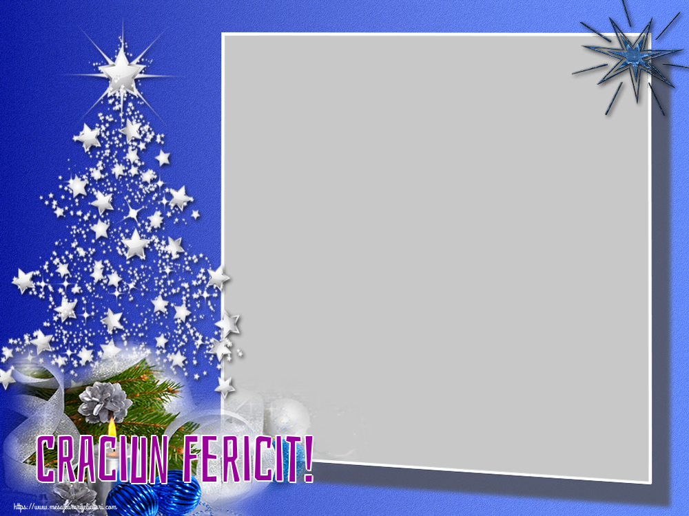 Felicitari personalizate de Craciun - Craciun Fericit! - Rama foto de Craciun