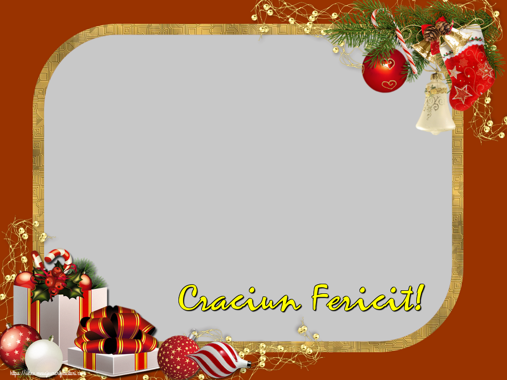 Felicitari personalizate de Craciun - Craciun Fericit! - Rama foto de Craciun