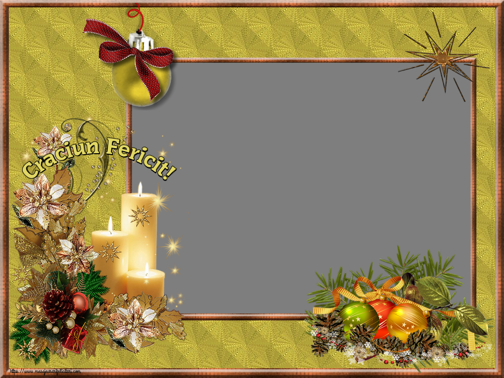 Felicitari personalizate de Craciun - Craciun Fericit! - Rama foto de Craciun