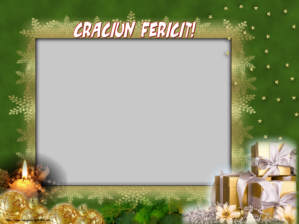 Felicitari personalizate de Craciun - Craciun Fericit! - Rama foto de Craciun