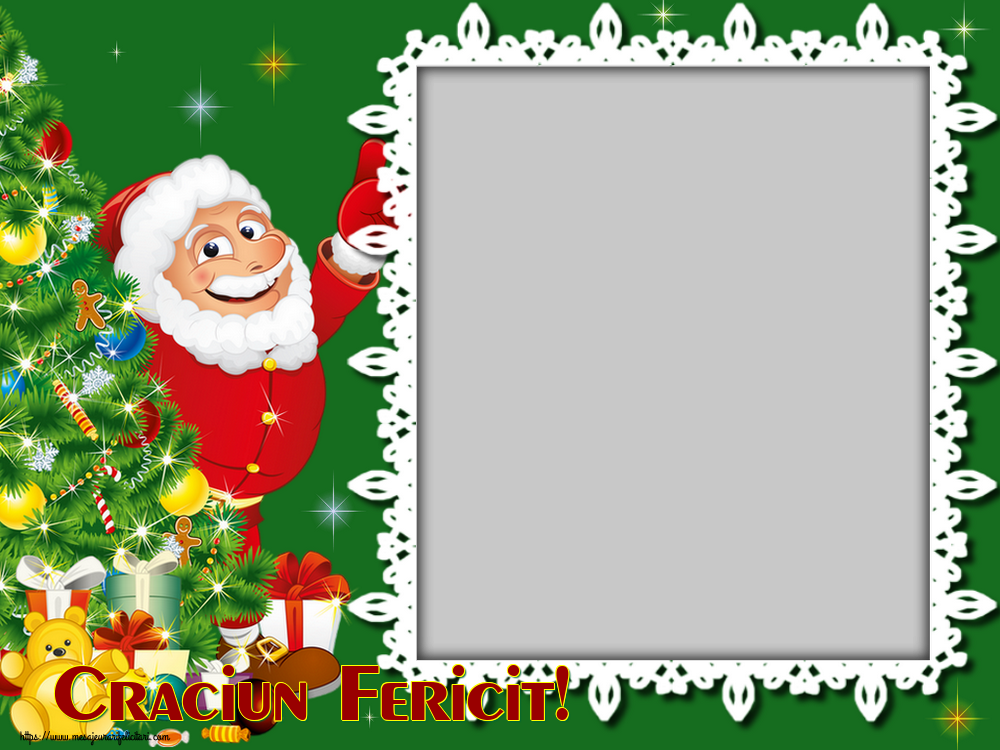 Felicitari personalizate de Craciun - Craciun Fericit! - Rama foto de Craciun
