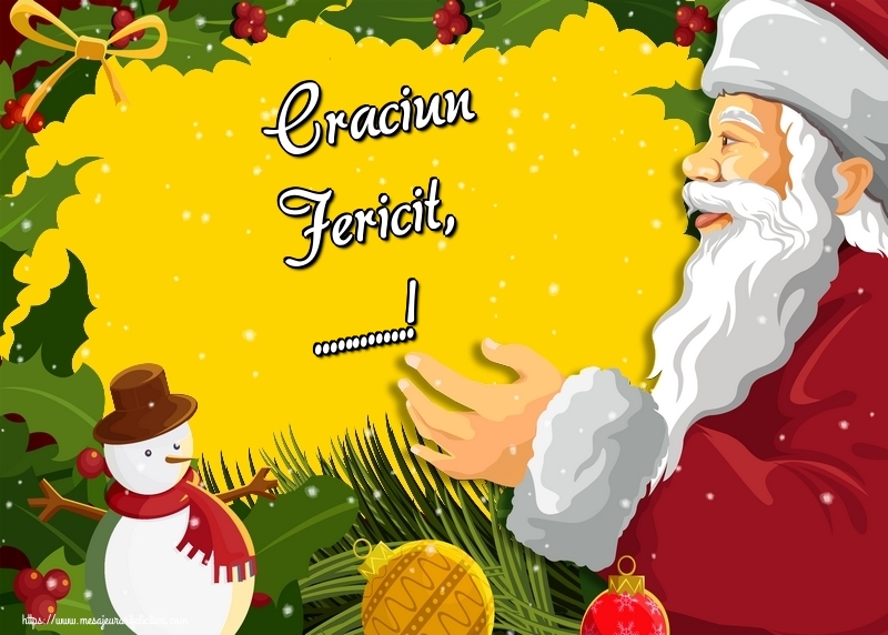 Felicitari personalizate de Craciun - Craciun Fericit, ...!