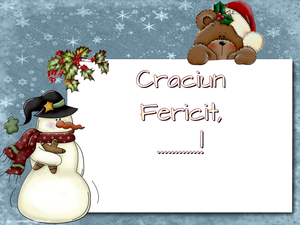 Felicitari personalizate de Craciun - Craciun Fericit, ...!