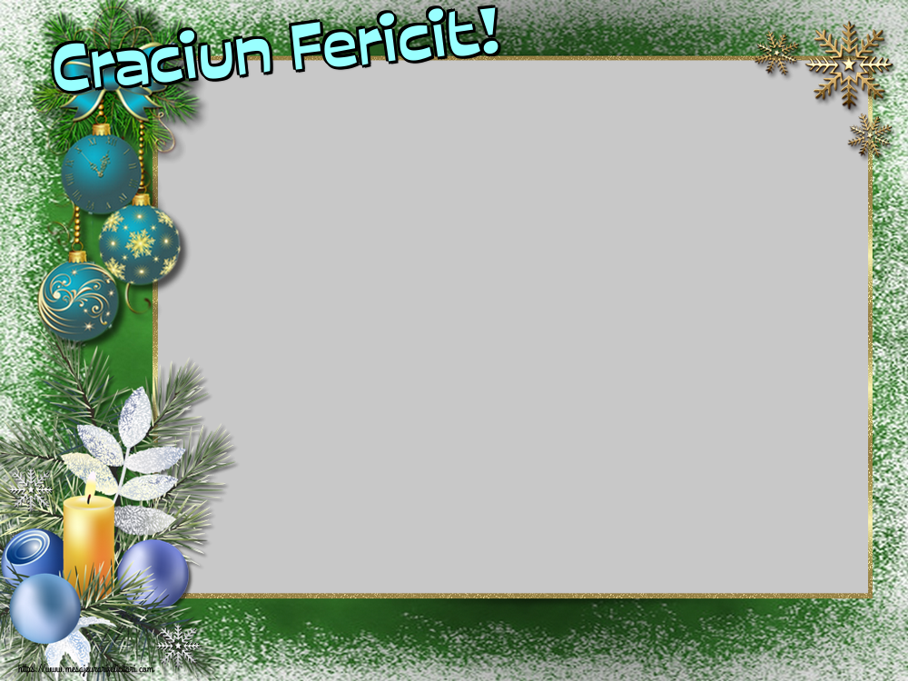 Felicitari personalizate de Craciun - Craciun Fericit! - Rama foto de Craciun