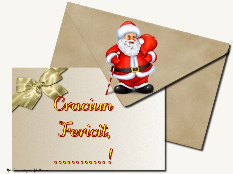 Felicitari personalizate de Craciun - Mos Craciun | Craciun Fericit, ...! - Imagine cu scrisoarea către Moș Crăciun