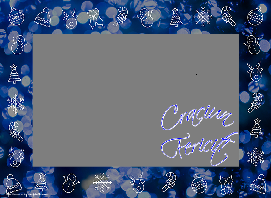 Felicitari personalizate de Craciun - Craciun Fericit! - Rama foto de Craciun