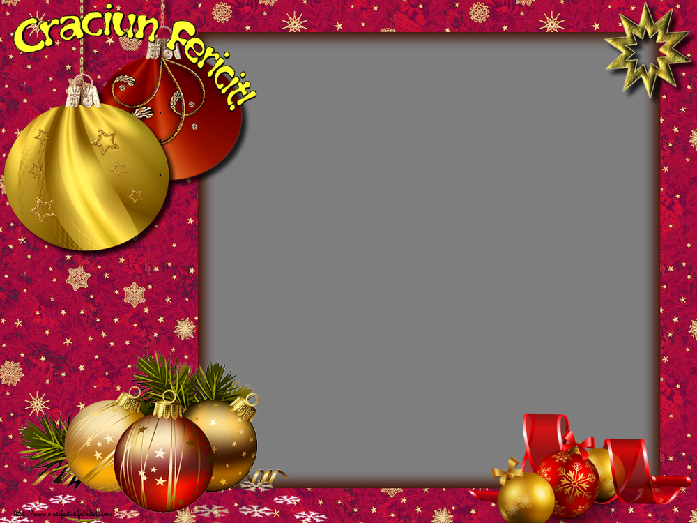 Felicitari personalizate de Craciun - Craciun Fericit! - Rama foto de Craciun