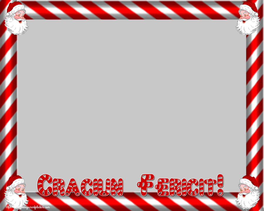 Felicitari personalizate de Craciun - Craciun Fericit! - Rama foto de Craciun