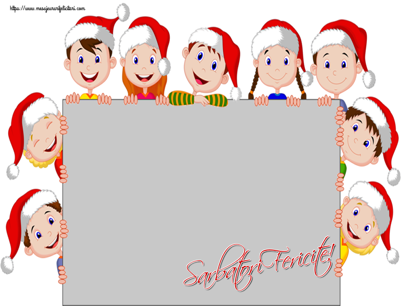 Felicitari personalizate de Craciun - Sarbatori Fericite! - Rama foto de Craciun