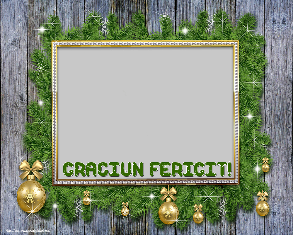 Felicitari personalizate de Craciun - Craciun Fericit! - Rama foto de Craciun