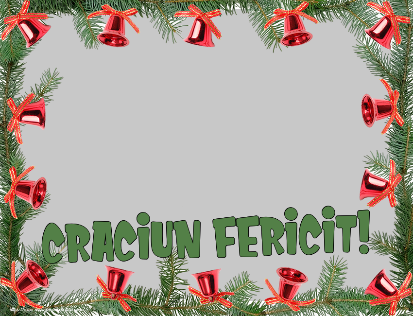 Felicitari personalizate de Craciun - Rama foto de Craciun: Craciun Fericit!